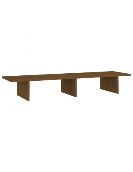 Supporto per Monitor Miele 100x27x15 cm Legno Massello di Pino