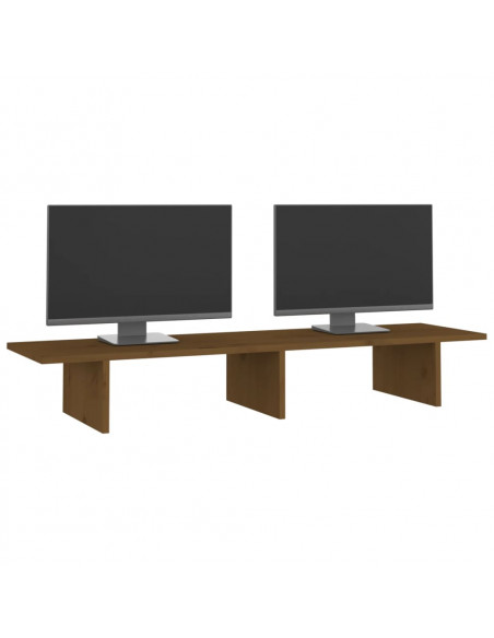 Supporto per Monitor Miele 100x27x15 cm Legno Massello di Pino