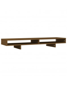 Supporto per Monitor Miele 100x27x14 cm Legno Massello di Pino 2