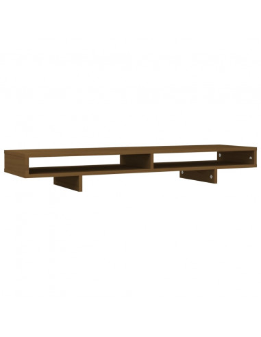 Supporto per Monitor Miele 100x27x14 cm Legno Massello di Pino