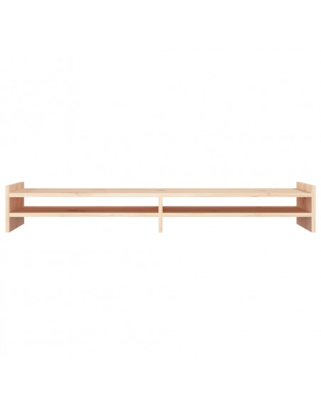 Supporto per Monitor 100x27x15cm in Legno Massello di Pino
