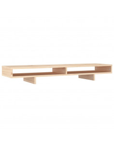 Supporto per Monitor 100x27x14 cm in Legno Massello di Pino 2