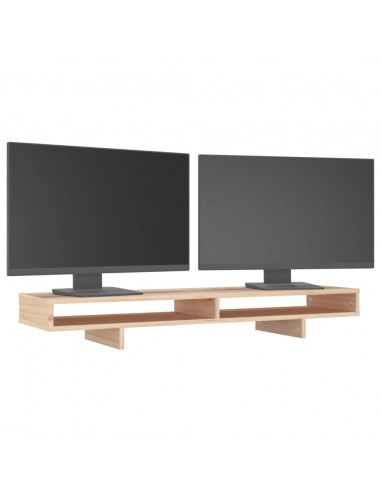 Supporto per Monitor 100x27x14 cm in Legno Massello di Pino