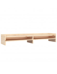 Supporto per Monitor 100x24x16 cm in Legno Massello di Pino 2