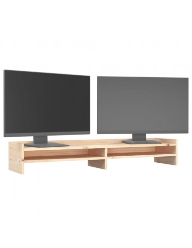Supporto per Monitor 100x24x16 cm in Legno Massello di Pino