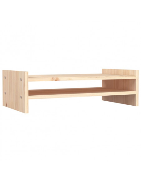 Supporto per Monitor 50x27x15 cm in Legno Massello di Pino