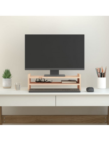 Supporto per Monitor 50x27x15 cm in Legno Massello di Pino