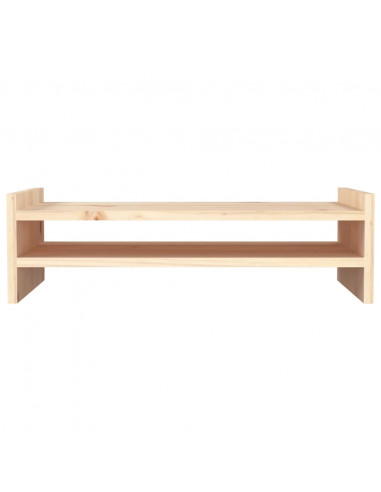 Supporto per Monitor 50x27x15 cm in Legno Massello di Pino