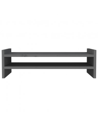 Supporto per Monitor Grigio 50x27x15 cm Legno Massello di Pino