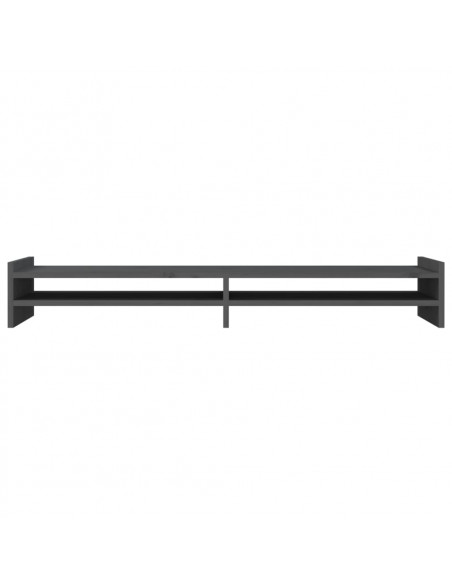 Supporto per Monitor Grigio 100x27x15 cm Legno Massello di Pino