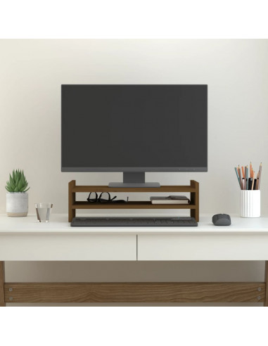 Supporto per Monitor Miele 50x27x15 cm Legno Massello di Pino
