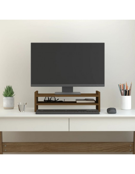 Supporto per Monitor Miele 50x27x15 cm Legno Massello di Pino