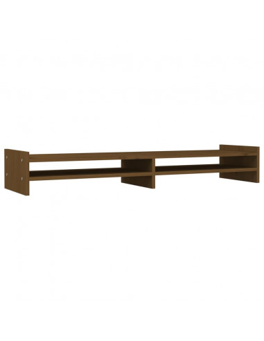 Supporto per Monitor Miele 100x27x15 cm Legno Massello di Pino
