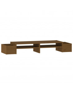Supporto per Monitor Miele 100x27,5x15cm Legno Massello di Pino 2