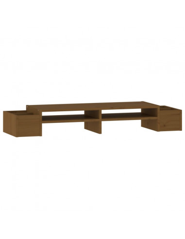Supporto per Monitor Miele 100x27,5x15cm Legno Massello di Pino