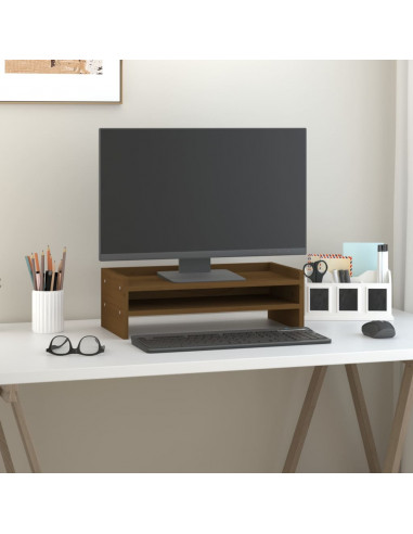 Supporto per Monitor Miele 50x24x16 cm Legno Massello di Pino