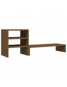 Supporto per Monitor Miele 81x20x30 cm Legno Massello di Pino 2