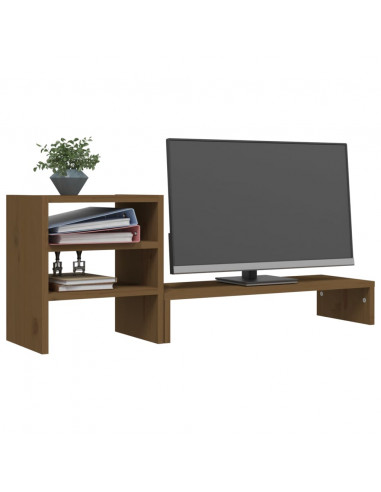 Supporto per Monitor Miele 81x20x30 cm Legno Massello di Pino