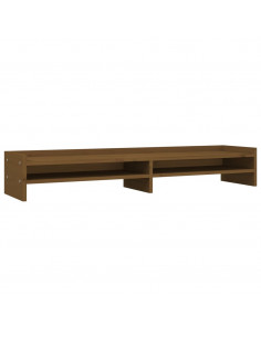 Supporto per Monitor Miele 100x24x16 cm Legno Massello di Pino 2