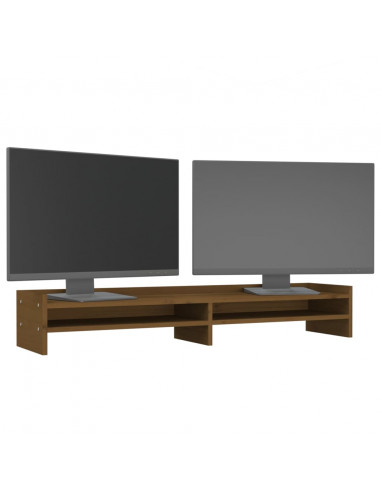 Supporto per Monitor Miele 100x24x16 cm Legno Massello di Pino