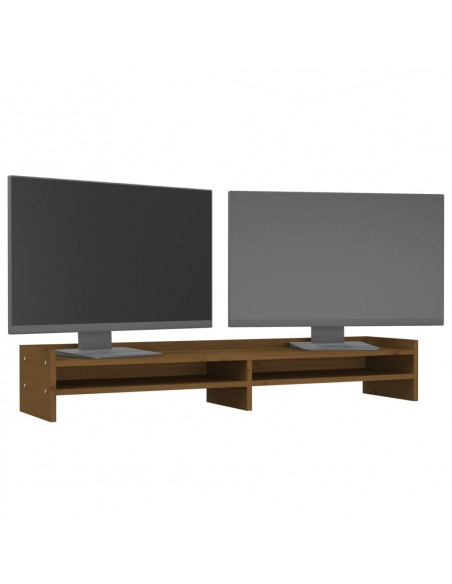 Supporto per Monitor Miele 100x24x16 cm Legno Massello di Pino