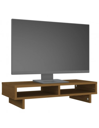 Supporto per Monitor Miele 60x27x14 cm Legno Massello di Pino