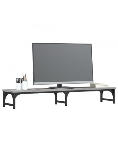 Supporto Monitor Grigio Sonoma 105x23x15,5 cm Legno Multistrato