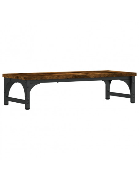 Supporto per Monitor Rovere Fumo 55x23x14 cm Legno Multistrato