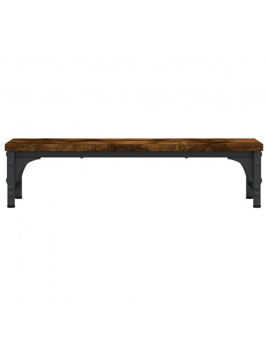 Supporto per Monitor Rovere Fumo 55x23x14 cm Legno Multistrato