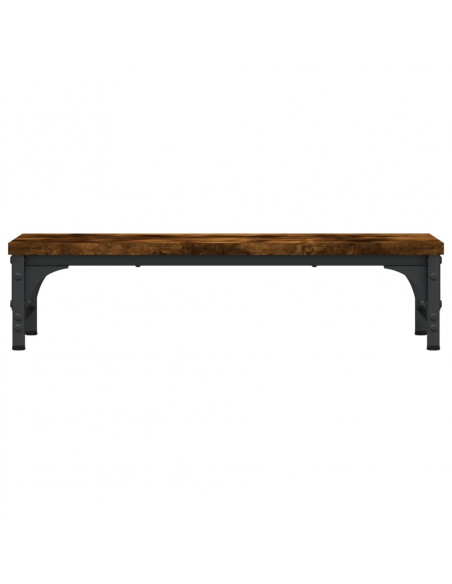 Supporto per Monitor Rovere Fumo 55x23x14 cm Legno Multistrato