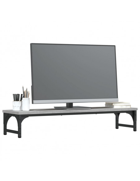 Supporto Monitor Grigio Sonoma 85x23x15,5 cm Legno Multistrato