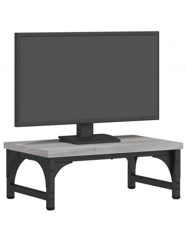 Supporto per Monitor Grigio Sonoma 37x23x14cm Legno Multistrato