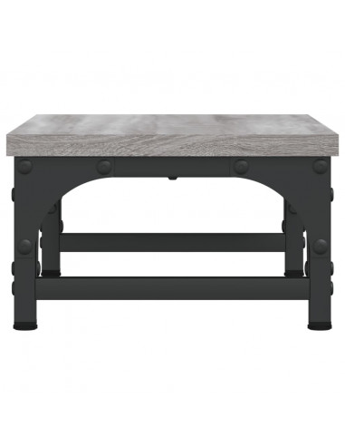 Supporto per Monitor Grigio Sonoma 37x23x14cm Legno Multistrato