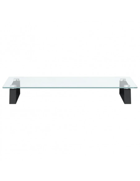 Supporto per Monitor Nero 60x35x8cm Vetro Temperato e Metallo