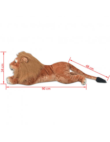 Giocattolo in Peluche Leone Marrone XXL