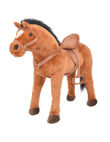 Cavallo in Peluche in Piedi Marrone