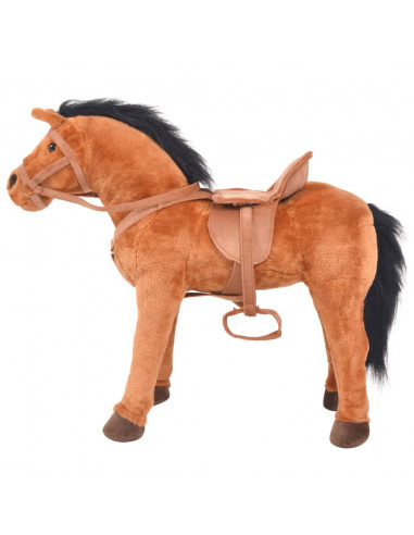 Cavallo in Peluche in Piedi Marrone