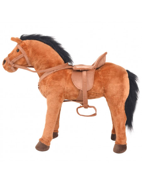 Cavallo in Peluche in Piedi Marrone