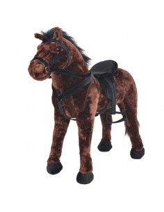 Cavallo in Peluche in Piedi Marrone Scuro XXL 2