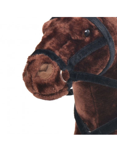 Cavallo in Peluche in Piedi Marrone Scuro XXL