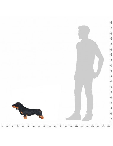 Cane Bassotto in Peluche in Piedi Nero XXL