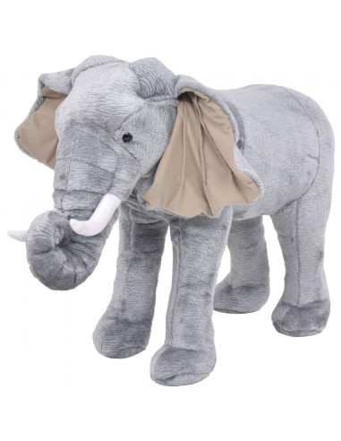 Elefante in Peluche in Piedi Grigio XXL