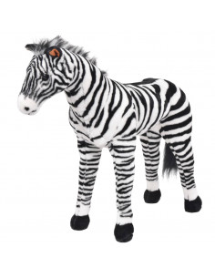 Zebra in Peluche in Piedi Nera e Bianca XXL 2