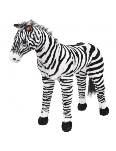 Zebra in Peluche in Piedi Nera e Bianca XXL