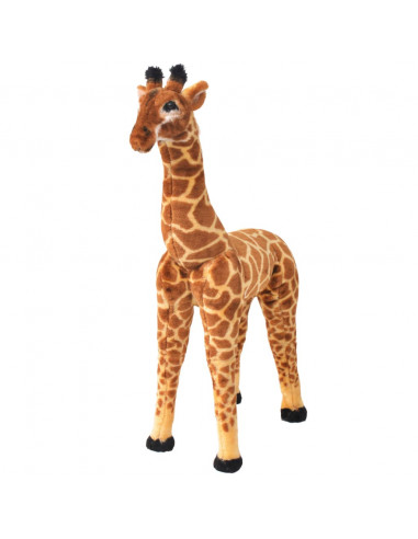 Giraffa in Peluche in Piedi Marrone e Gialla XXL
