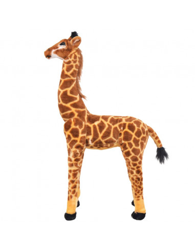 Giraffa in Peluche in Piedi Marrone e Gialla XXL