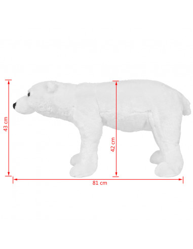 Orso Polare in Peluche in Piedi Bianco XXL