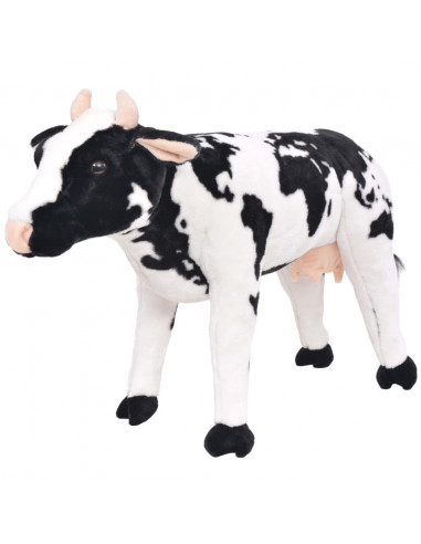 Mucca in Peluche in Piedi Nera e Bianca XXL