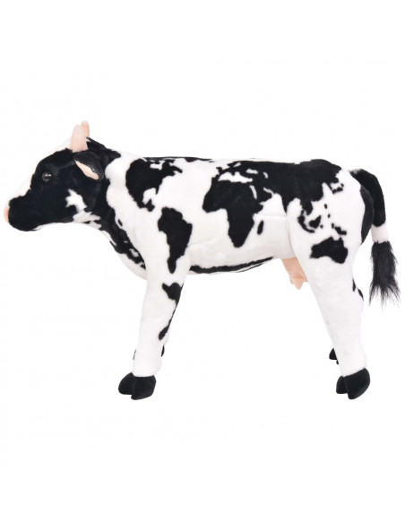 Mucca in Peluche in Piedi Nera e Bianca XXL