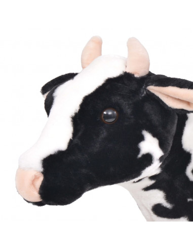 Mucca in Peluche in Piedi Nera e Bianca XXL
